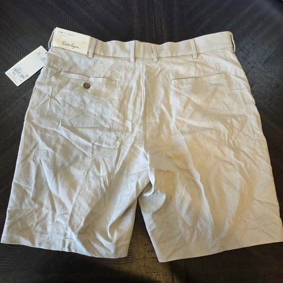 Men's Walter Hagen Clubhouse Khaki Linen Shorts Size 36 Golf Outdoor Active - Picture 6 of 9